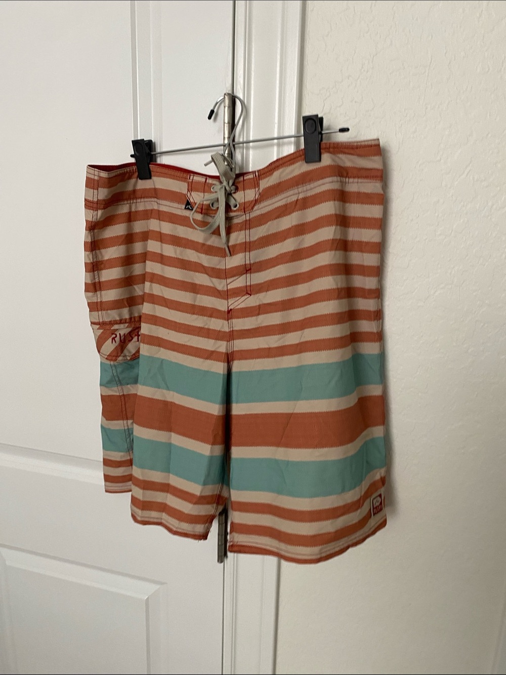 Men's Rusty & Teal Striped boardshorts
